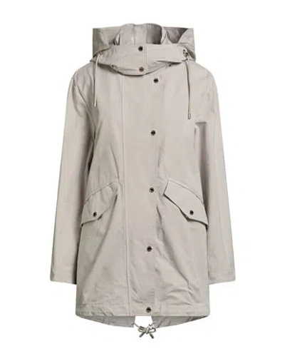Moorer Woman Overcoat & Trench Coat Light Grey Size 4 Cotton, Polyester, Polyamide In Neutral