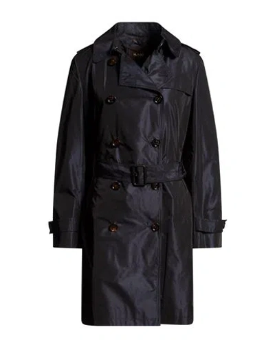 Moorer Woman Overcoat & Trench Coat Midnight Blue Size 10 Polyester, Polyamide