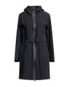 Moorer Woman Overcoat & Trench Coat Midnight Blue Size 14 Polyamide, Polyester, Elastane In Blue