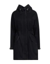Moorer Woman Overcoat & Trench Coat Navy Size 12 Polyester, Polyurethane In Blue