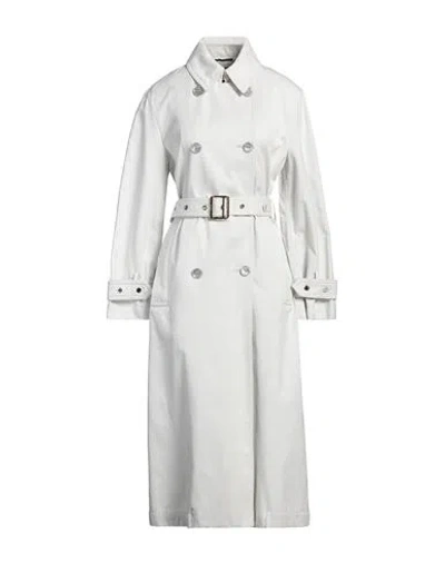 MOORER MOORER WOMAN OVERCOAT & TRENCH COAT OFF WHITE SIZE 8 COTTON, POLYESTER