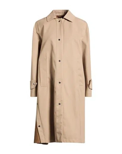 Moorer Woman Overcoat & Trench Coat Sand Size 4 Polyester, Cotton, Polyurethane In Brown