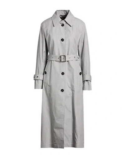 Moorer Woman Overcoat & Trench Coat Sky Blue Size 4 Cotton In Gray