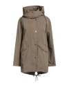 Moorer Woman Overcoat & Trench Coat Taupe Size 4 Cotton, Polyester, Polyamide In Brown