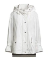 Moorer Woman Overcoat & Trench Coat White Size 6 Polyester In White