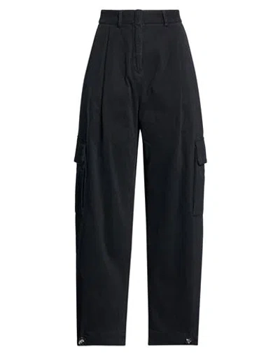 Moorer Woman Pants Black Size 10 Cotton, Elastane