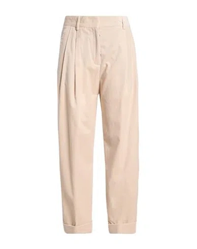 Moorer Woman Pants Blush Size 12 Cotton In Pink
