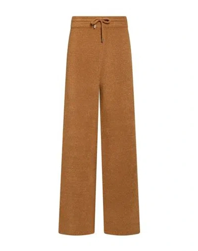 Moorer Woman Pants Camel Size 4 Wool, Polyester, Cashmere, Elastane In Beige
