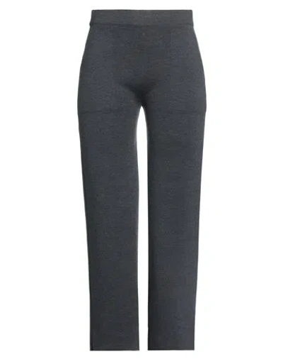 Moorer Woman Pants Charcoal Size 10 Virgin Wool In Grey