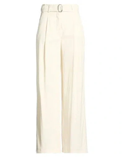 Moorer Woman Pants Ivory Size 2 Viscose, Polyester In Neutral