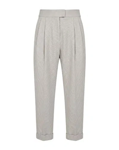 Moorer Woman Pants Light Grey Size 12 Polyester, Viscose, Polyamide, Elastane In Gray