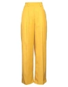 Moorer Woman Pants Marigold Size 6 Viscose, Linen In Yellow