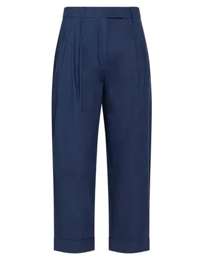 Moorer Woman Pants Midnight Blue Size 0 Cotton, Polyamide, Elastane