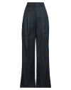 Moorer Woman Pants Midnight Blue Size 4 Viscose, Linen In Blue