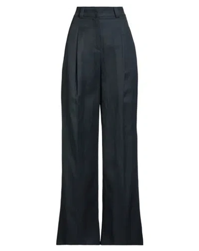 Moorer Woman Pants Midnight Blue Size 4 Viscose, Linen