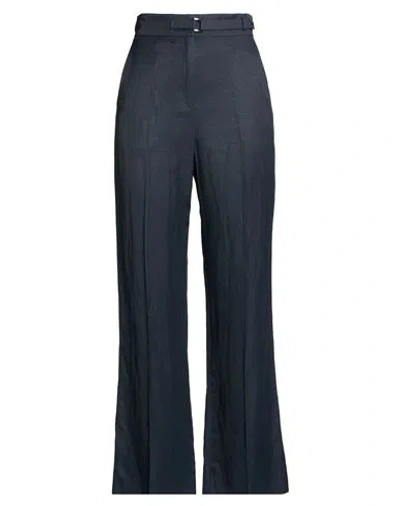 Moorer Woman Pants Midnight Blue Size 4 Viscose, Linen