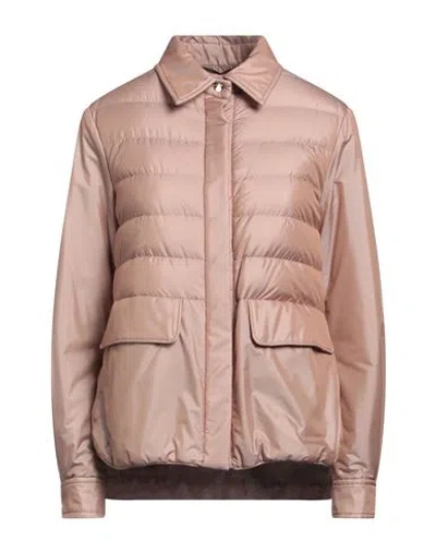 Moorer Woman Puffer Antique Rose Size 4 Polyester, Polyamide In Pink