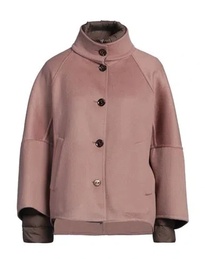 Moorer Woman Puffer Antique Rose Size 8 Cashmere, Silk In Pink