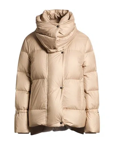 Moorer Woman Puffer Beige Size 2 Polyamide, Virgin Wool In Neutral