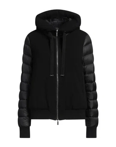 Moorer Woman Puffer Black Size 6 Virgin Wool, Cashmere, Polyester