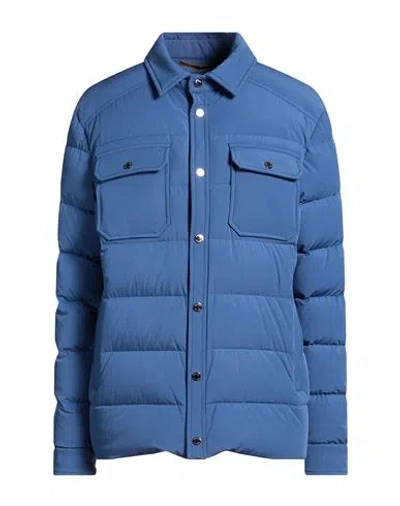 Moorer Woman Puffer Blue Size 12 Polyamide, Polyurethane