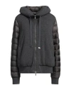 Moorer Woman Puffer Charcoal Size 12 Virgin Wool, Cashmere, Polyester In Gray
