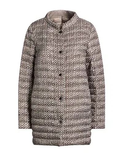 Moorer Woman Puffer Charcoal Size 6 Polyester In Gray