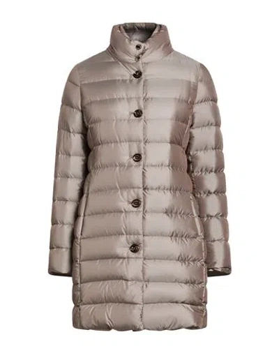 Moorer Woman Puffer Grey Size 0 Polyester, Polyamide In Neutral