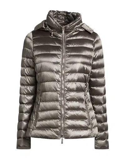 Moorer Woman Puffer Grey Size 4 Polyamide In Gray