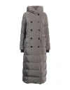 Moorer Woman Puffer Grey Size 4 Polyamide, Polyester In Gray