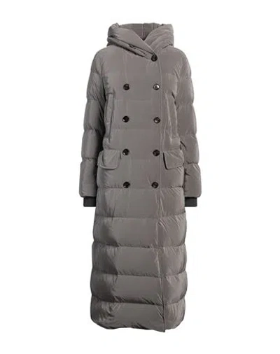 Moorer Woman Puffer Grey Size 4 Polyamide, Polyester In Gray