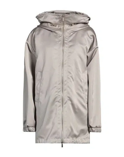 Moorer Woman Puffer Grey Size 4 Polyester In Gray