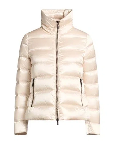 Moorer Woman Puffer Ivory Size 0 Polyamide In Black