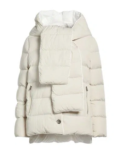 Moorer Woman Puffer Ivory Size 4 Polyamide, Elastane In White
