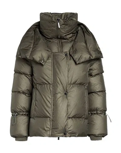 Moorer Woman Puffer Khaki Size 0 Polyamide, Virgin Wool In Green