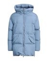 Moorer Woman Puffer Light Blue Size 10 Polyester In Blue