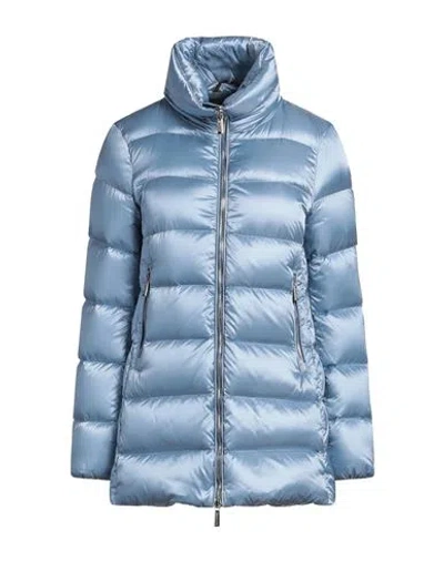 Moorer Woman Puffer Light Blue Size 6 Polyamide
