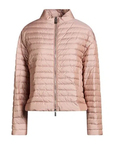 Moorer Woman Puffer Light Brown Size 10 Polyamide, Polyester In Pink
