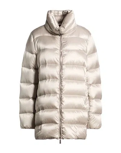 Moorer Woman Puffer Light Grey Size 16 Polyamide In Neutral