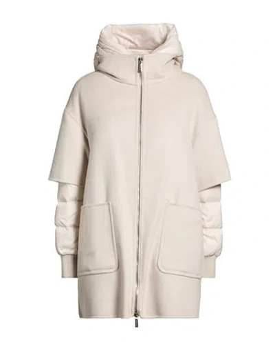 Moorer Woman Puffer Light Grey Size 2 Virgin Wool, Polyimide In Neutral