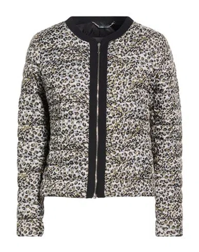 Moorer Woman Puffer Light Grey Size 4 Polyamide In Brown