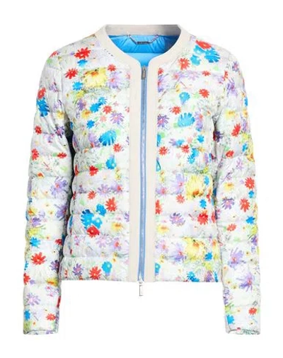 Moorer Woman Puffer Light Grey Size 4 Polyamide In Multi