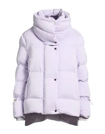 Moorer Woman Puffer Lilac Size 4 Polyamide, Polyester, Virgin Wool In Purple