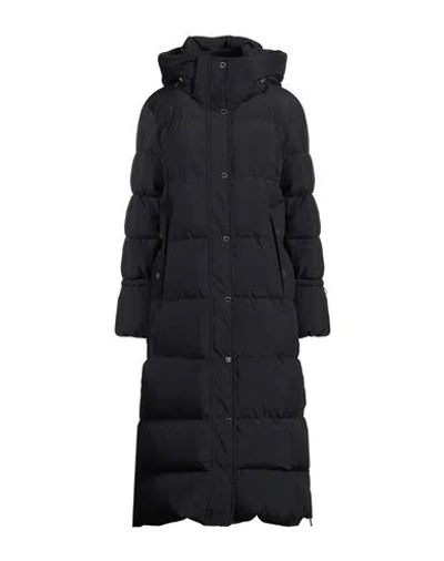 Moorer Woman Puffer Midnight Blue Size 12 Polyester In Black