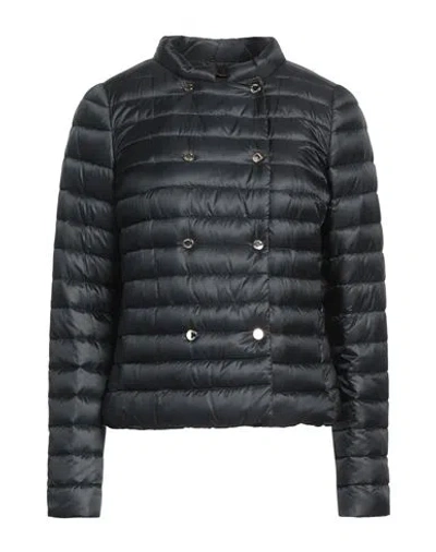 Moorer Woman Puffer Midnight Blue Size 14 Polyamide In Blue