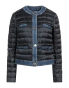 Moorer Woman Puffer Midnight Blue Size 4 Cotton, Elastane, Polyamide