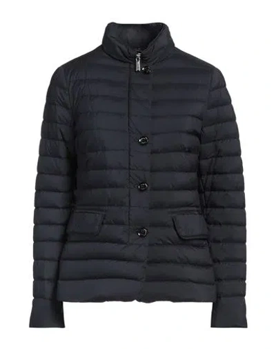 Moorer Woman Puffer Midnight Blue Size 4 Polyamide, Polyurethane In Blue