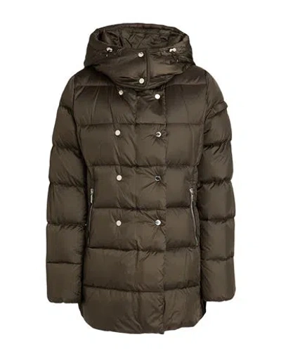 Moorer Woman Puffer Military Green Size 4 Polyamide