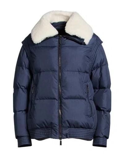 Moorer Woman Puffer Navy Size 4 Polyester In Multi