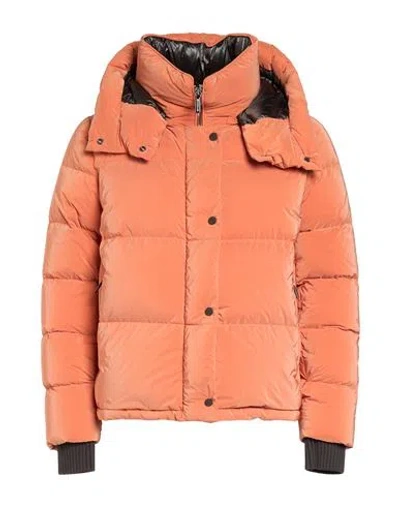 Moorer Woman Puffer Orange Size 6 Cotton, Polyester